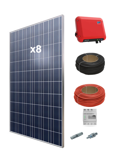 Instalación Placas Solares Madrid KIT SOLAR 2 KW – 10.000 WH/DIA